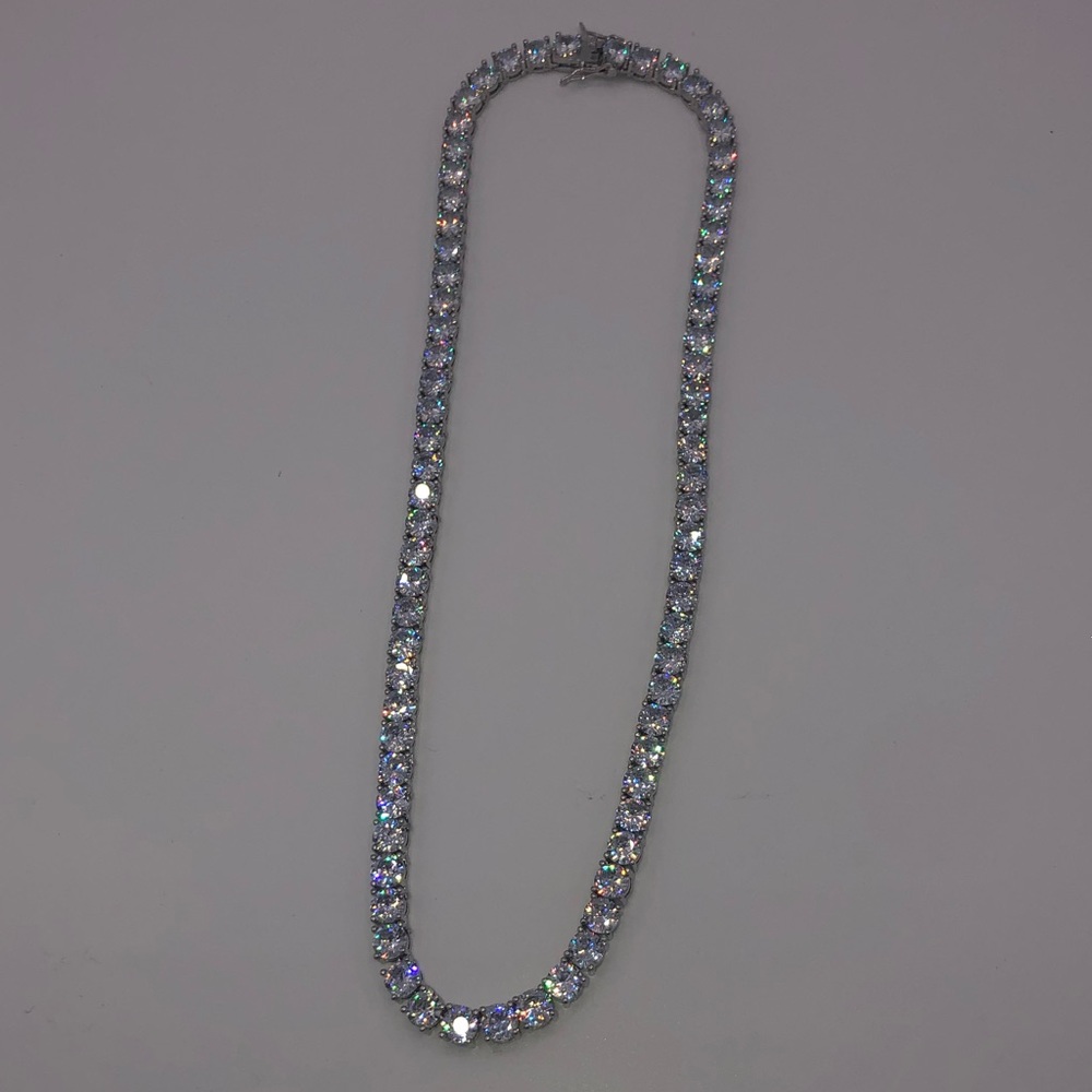 Platinum 75ct Tennis Necklace - Picture 8 of 17